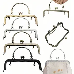 Metal Handbag Frame Vintage Kiss Lock Design, DIY Bag Making Accessory, Durable Hardware for Repair & Sewing, Essential for Crafters, Purse Accessories