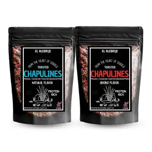 Alebrixes | Chapulines From Oaxaca 2 Oz Duo (2 Pack of 2 Oz Each) | Natural & Adobo Premium Toasted Edible Grasshoppers Duo - Always Fresh & Delicious Mexican Snack | Imported from Mexico