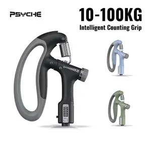 PSYCHE Adjustable Hand Grip Exerciser with Counting Function, 22lb-220lb Force Range, LCD Display Screen
