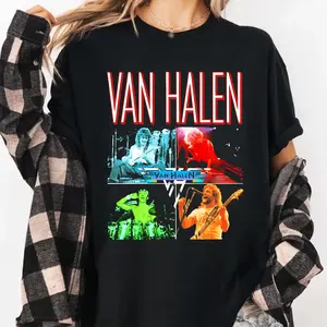 [SALE UP TO 30%] Van Halen Live Without A Net 1987 Heavy Cotton Black Unisex Tshirt Size S-5XL Unisex Shirt Made Using 100% US Cotton, Design & Printed In The USA.