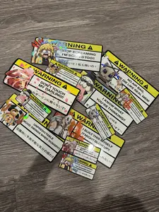 Funny Warning Decal Car Stickers Partial Holographic (6 Large + 6 Mini)