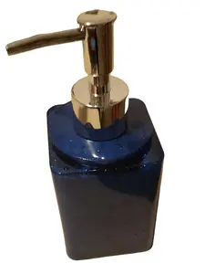 Blue Sparkly Soap Dispenser - Sparkly Blue Color and Silver Pump Design