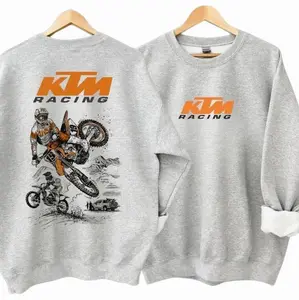 Vintage KTM Dirt Bike Sweatshirt, Extreme Off-Road Adventure Hoodie, 100% Cotton Tee, Mens & Womens Moto Apparel Classic Graphic, Gift For Racing Fans,Trendy Best Gift
