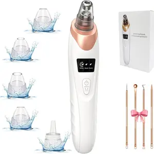 2026 Blackhead Remover with 5 Suction Heads & 4  Extractor Needles, Electric Blackhead Vacuum Pore Vacuum for Deep Facial Cleaning, USB Rechargeable for Women & Men