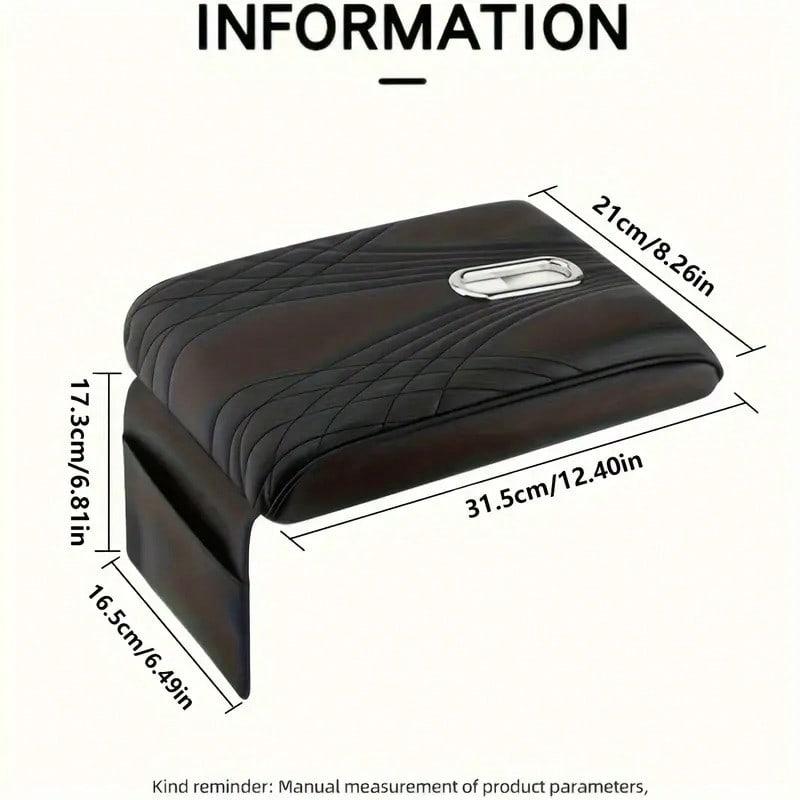 TAIMASI Car Central Armrest Box Heightening Pad, Faux Leather Memory Cotton Armrest Box Pad With Tissue Box And Storage Bag - Perfect For Christmas, New Year's, Valentine's Day, And Father's Day Gifts