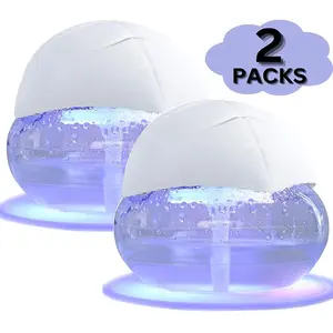 2PCS Water Air Purifiers for Home, Air Washer Aroma Diffuser, Air Filter Washer Humidifier, Essential Oils Aroma Fresher With LED Night light for Office, Bedroom,Small Air Cleaner For Smoke and Pets