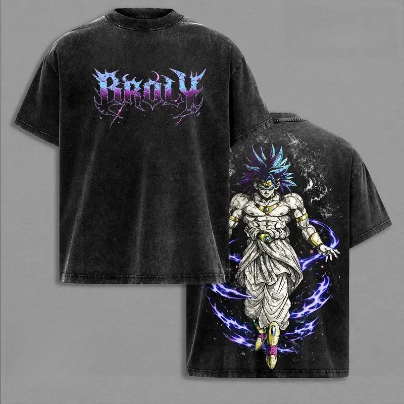 Broly - DBZ Vintage Washed T-Shirt, Relaxed Fit, Heavyweight Cotton, Unisex Streetwear Casual Wear, Legendary Super Saiyan Graphic Tee, Gift for Anime Fans 67 shirt silverfish clothes trend gift  funny graphic tee men’s trendy t-shirts deals