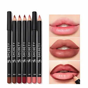 SHCOETY Double-Ended Lipliner & Lipstick Set - Single Item, Multi-Color, Lightweight, Waterproof, Smudge-Proof, Non-Fading, Long-Lasting Matte Lip Cosmetics with Natural Nude & Bold Shades for Makeup Enthusiasts