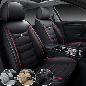 Auto Car Seat Covers, 2 Front Seats Protector Waterproof PU Leather Interior Accessories, Car Seat Cushion Universal Fit for Most Cars SUVs, Trucks
