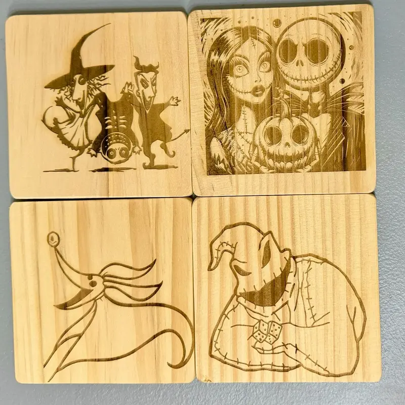 Jack, Sally, and the Crew Coaster set of 4