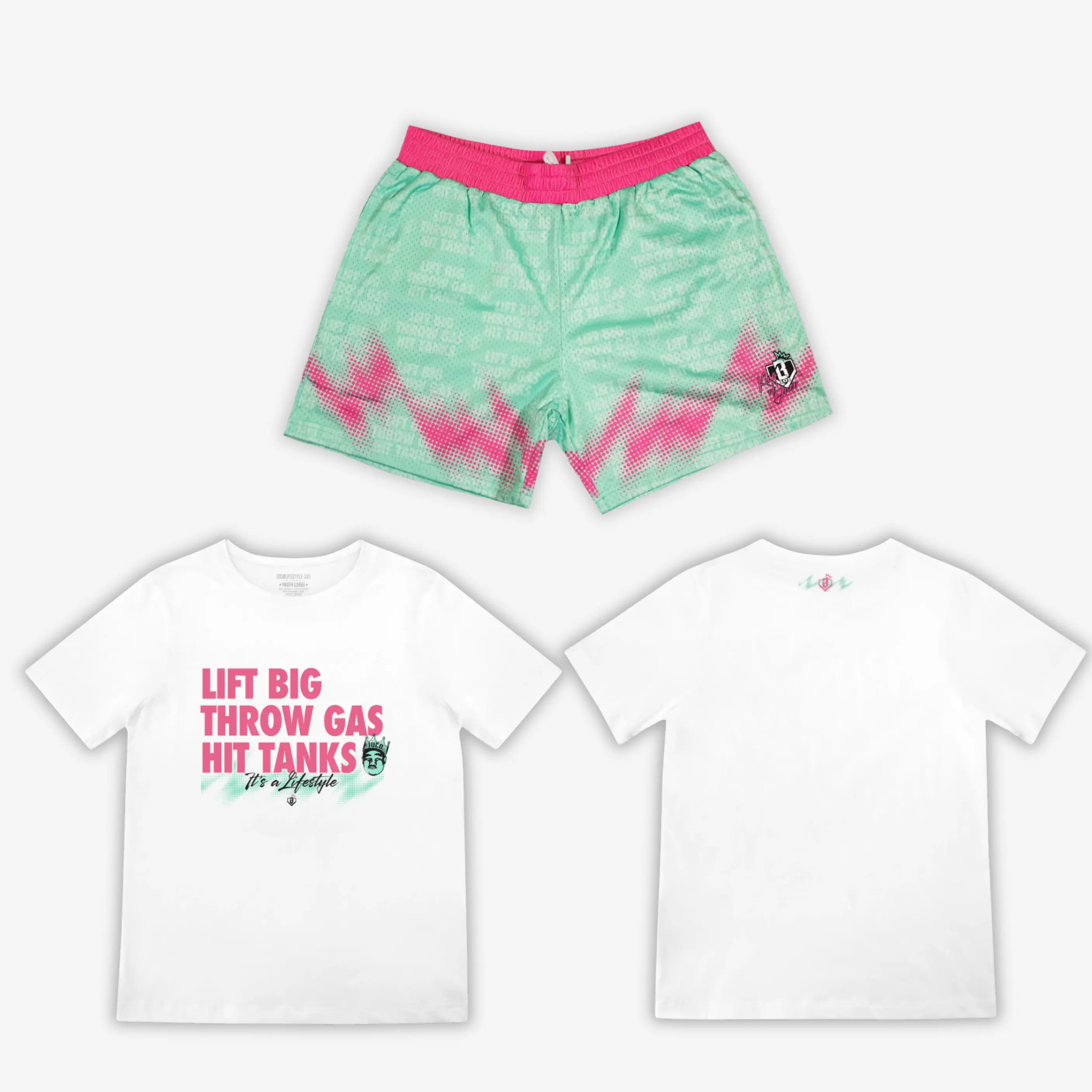 Baseball Lifestyle 101 Hit Tanks Tee & Shorts Set, Matching Baseball Outfit, Casual Sportswear for Men & Women
