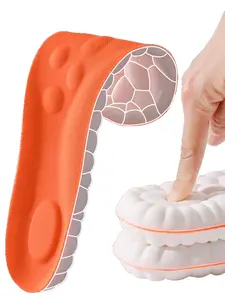 High Elastic Latex PU Cushioned Insoles Shock Absorption Wear-Resistant Breathable Arch Support for Sports Shoes and Sporty Casual Footwear Running Insole Shock Absorbing Insole Soft Cushioned Insole