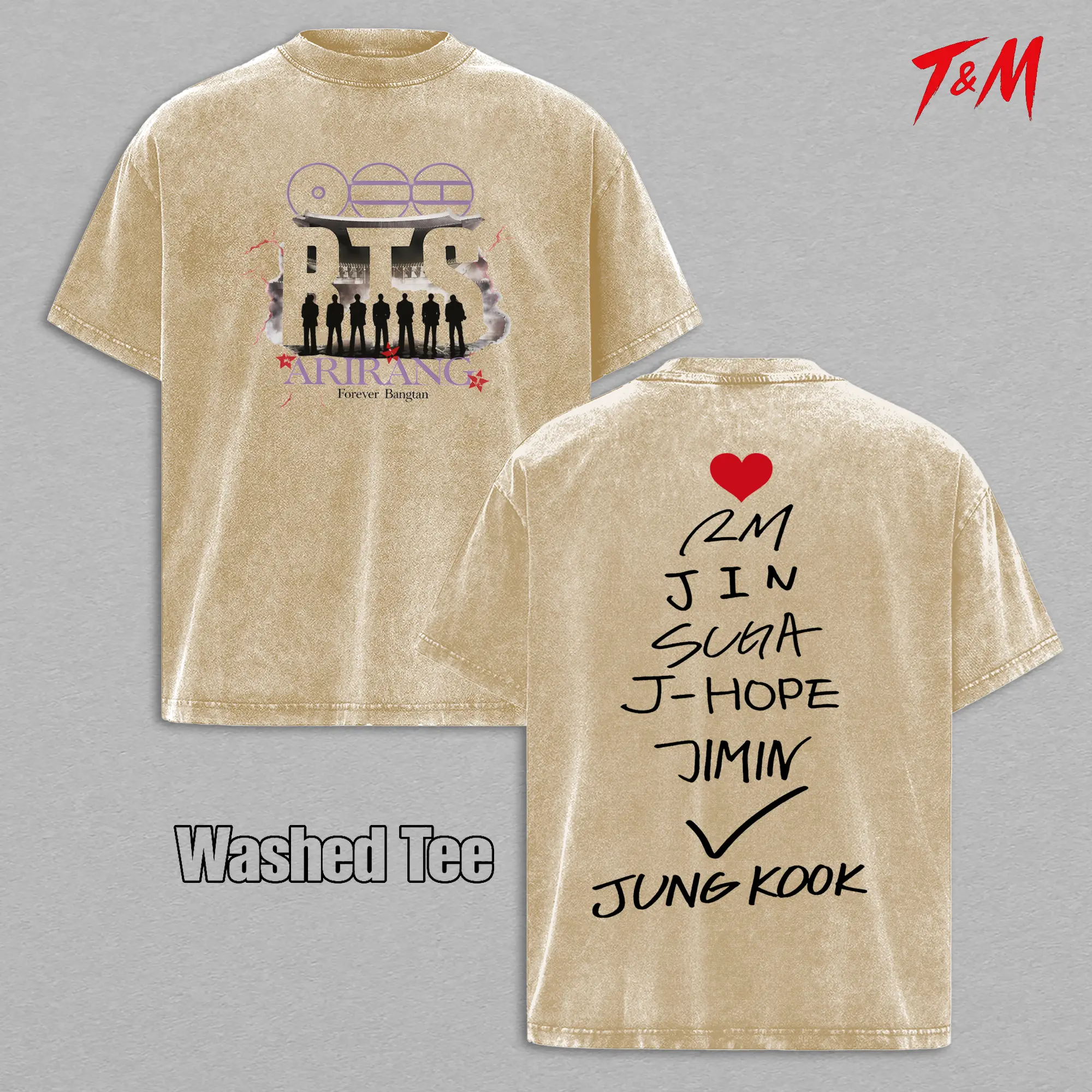 Washed Tee - Apricot