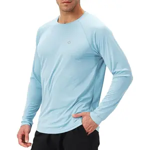 Men's Rash Guard Shirts UPF 50+ Sun Protection Long Sleeve Shirts Quick Dry Lightweight