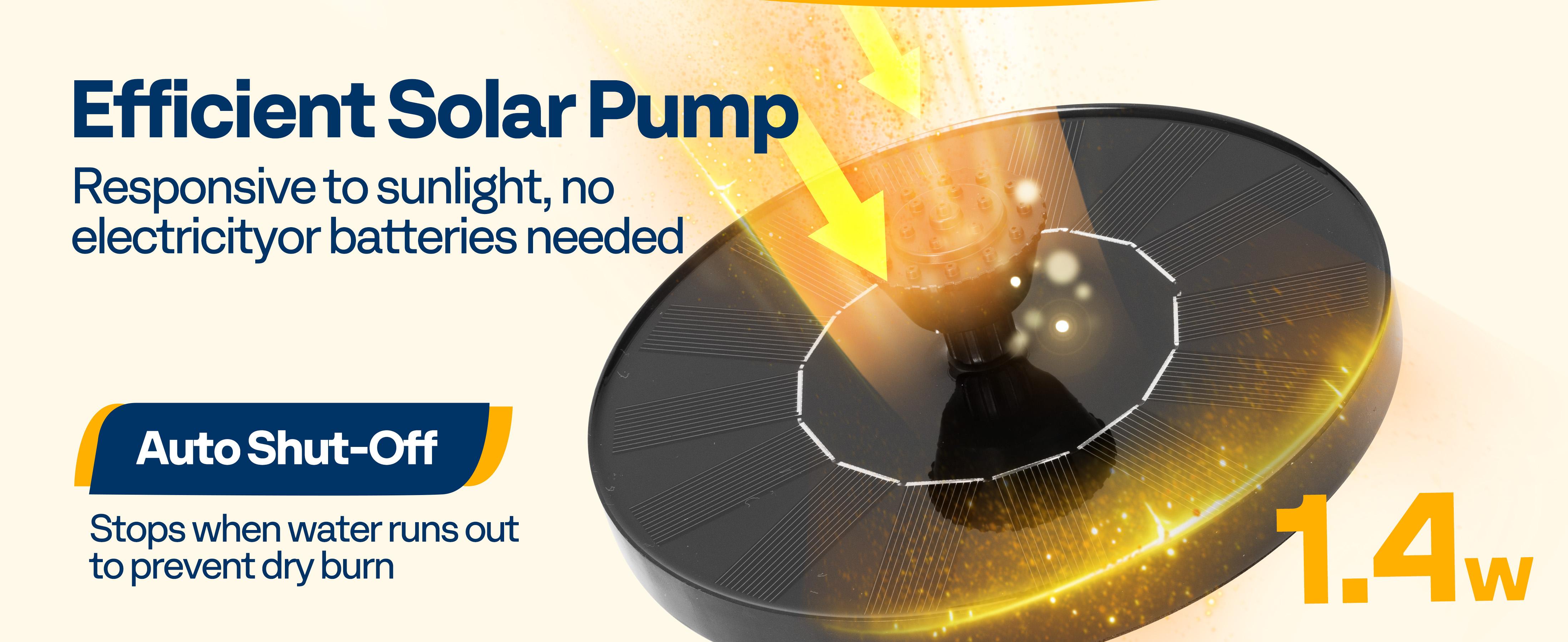 VIVOHOME Deck Mounted Bird Bath with Solar Fountain, Outdoor ABS Birdbath Bowl with Adjustable Metal Clamp, Solar Powered Pump for Railing, Fence, Balcony, 1.45 Gallons