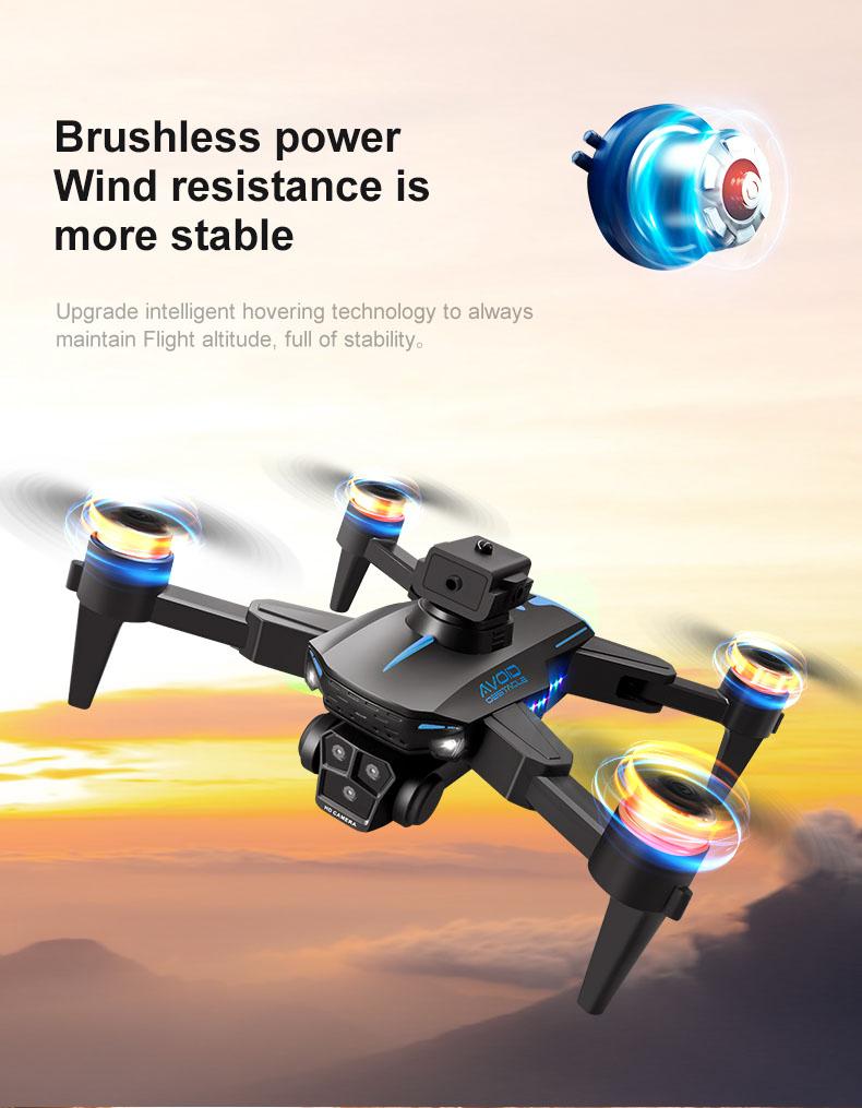 Drone with Camera, HD FPV Foldable Drone for Kids, Adults and Beginners, Brushless Motor RC Quadcopter with Stable Hover, Gesture Selfie, Waypoint Flight, 3D Flips, One Key Start, Includes 2 Batteries optical flow obstacle avoidance