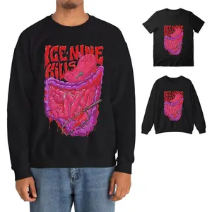Hot Ice Nine Kills Graphic Shirt, Scary Horror Halloween Black Tee, Cool Halloween Men's Sweatshirt, Cotton Menswear Top, Streetwear, Casual Crewneck Tshirt