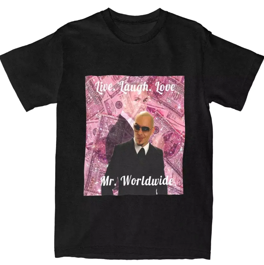 Mr. Worldwide Live Love T-Shirt, Rapper Graphic Tee, Cotton T-Shirt, Crew Neck T-Shirt, Gift for Him, Gift for Her, Unisex Shirt, Menswear Top, Womenswear Top