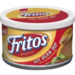 Fritos Hot Bean Dip 9 Ounce - Flavorful Dip with Dried Onion, Red Pepper, Sugar, Garlic & Natural Flavors Fiber Protein