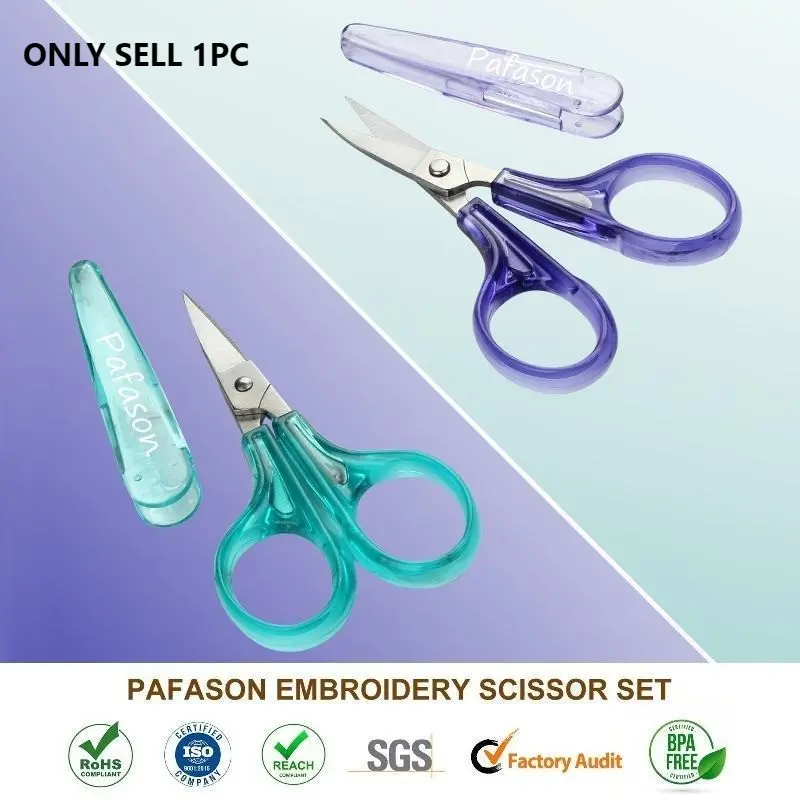 Precision Mini Scissors, Stainless Steel, Protective Cover, Sewing Tools - Ideal for Embroidery, Quilting, Sewing & Crafts, Sewing Supplies