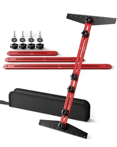 Aluminum Alloy Stair Tread Template Tool - Professional Adjustable Stair Measuring Tool & Gauge Jig - Precise Woodworking Tool for Stairs, Risers, and Shelves - Home Improvement Layout Tool