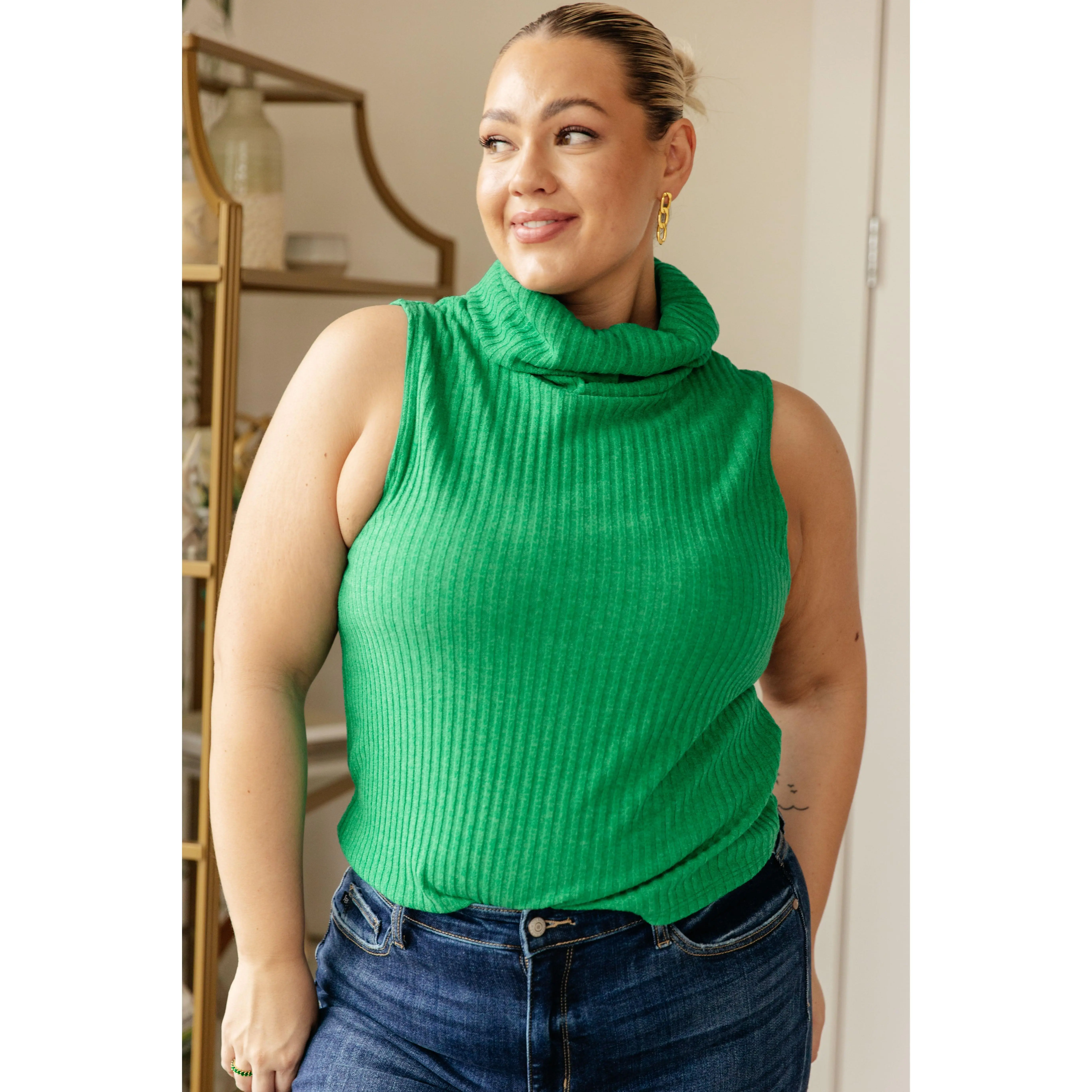 Before You Go Sleeveless Turtleneck Sweater