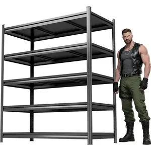 78''H Metal Garage Shelving Unit, Heavy Duty 5-Tier Adjustable Storage Rack, Steel Shelving, 3020 lbs Capacity, Industrial Shelves for Heavy Tools and Equipment, Ideal for Garage, Basement, Black kids toy