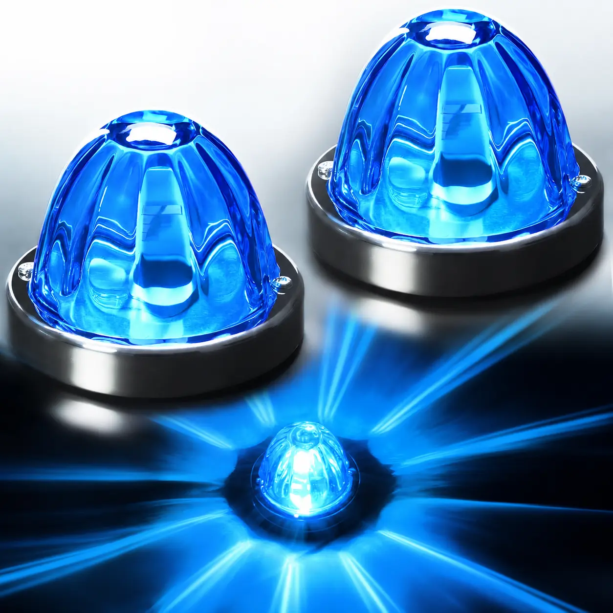Multi-Color Crystal Safety Hazard Strobe Lights Kit, High-Bright SMD Flash/Steady Rock Lights, IP Waterproof Exterior Decor Lamp, 12V Voltage ABS Plastic Universal Mod Accessories, Easy Install, 5 Optional Colors for Trucks & Off-Road Vehicles