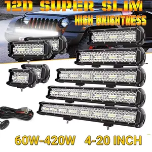 LED Bar Work Light 12V 24V Offroad Spot Flood Combo LED Bar Work Light for ATV UTV  Lada Niva 4x4 Truck Boat SUV