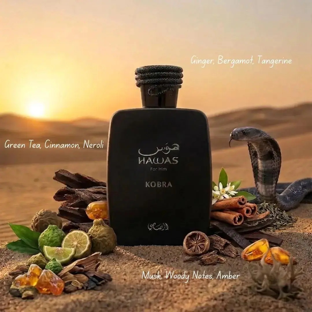 Hawas Kobra Eau de Parfum Spray 100ml (3.4 oz) by Rasasi