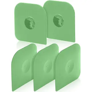 Pan Scraper Pot Scraper Plastic Kitchen Scraper Tool, 5 count  Scraper Dish Scraper Hard Nylon Platic Cleaning Scraper Tool for Kitchen Pan, Pot, Cast Iron (Green)