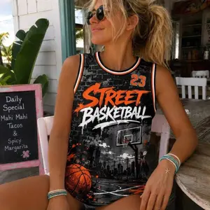 Personalized Street Basketball Jersey, Custom Name Number Urban Hoops Shirt