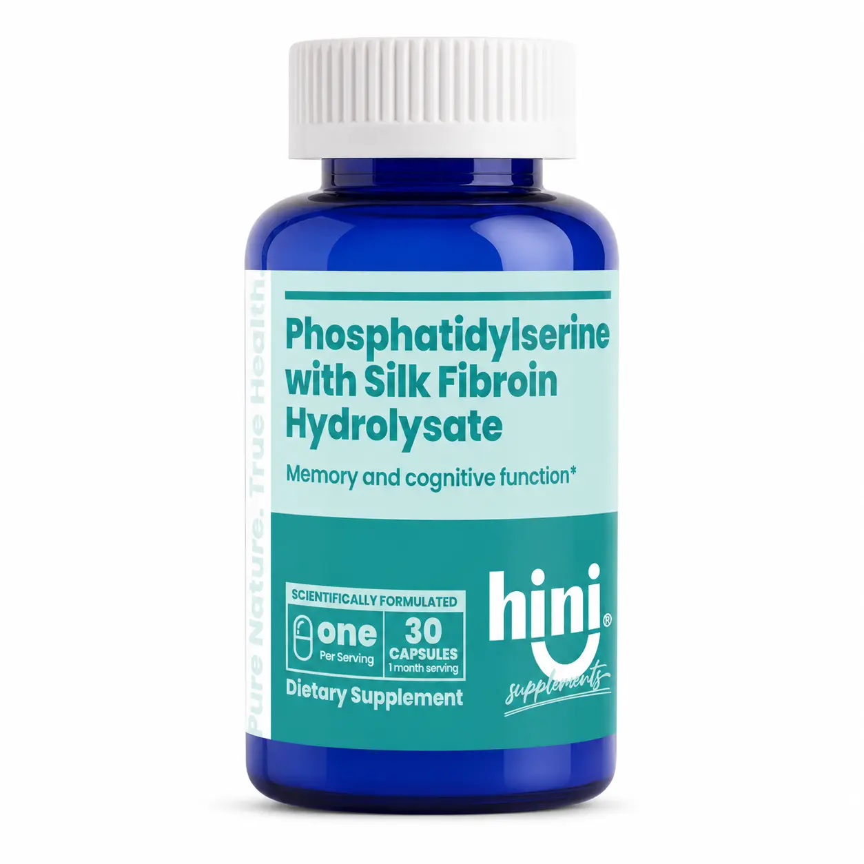 Memory support aid Phosphatidylserine 80mg with Silk Fibroin Hydrolysate 200mg Health Dietary Supplement with Ginkgo, Brain Health & Cognitive Support, Brain Memory Vitamins and Minerals Supplements, 30 Capsules, 1 Daily Dose