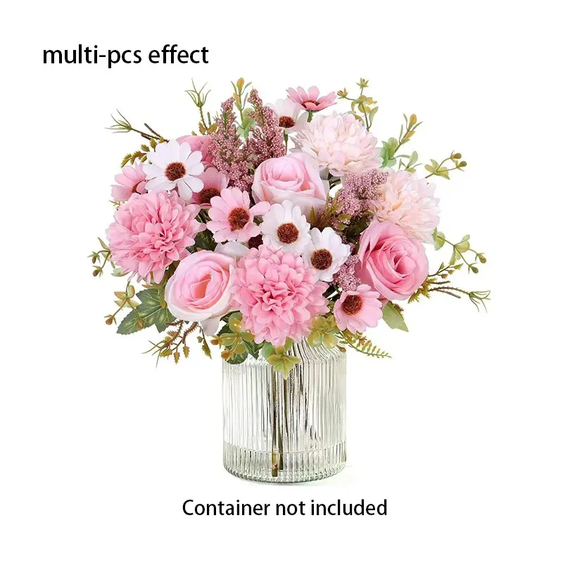 High-End Hydrangea Daisy Rose Artificial Flowers, Wedding Bridal Bouquet Gifts Party Decorations, Mother's Day Easter Holiday Table Decor, Lifelike Artificial Flower