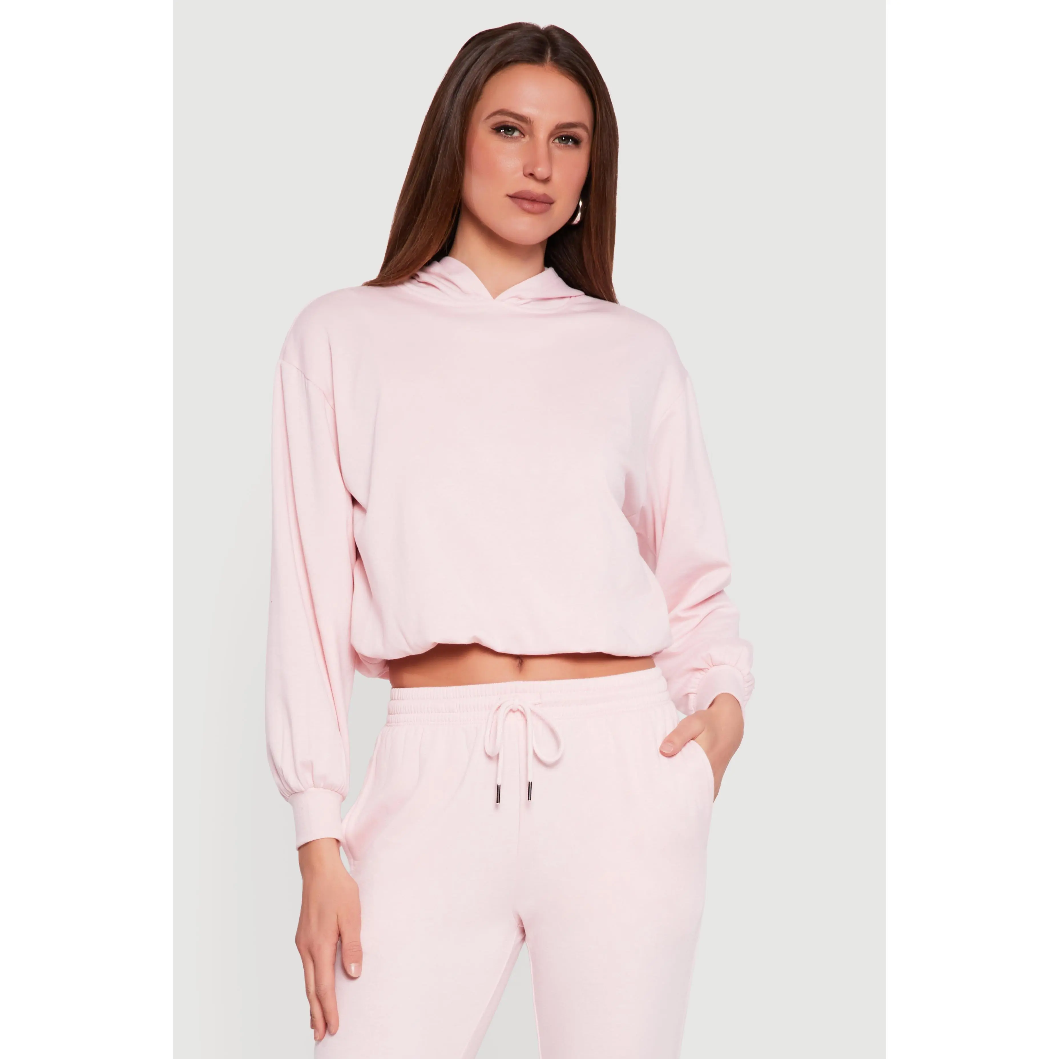 Almost Famous Fleece Cropped Hoodie
