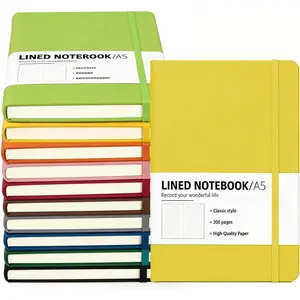 10 Packs A5 Hardcover Journal Notebooks 8.5 x5.8 In, Lined Journals Bulk for Writing, Notebooks Bulk 200 Pages/100Sheets,10 Colors Classic Ruled Notebook for Work/Travel/College/Note Taking (10packs , 10 Colors)
