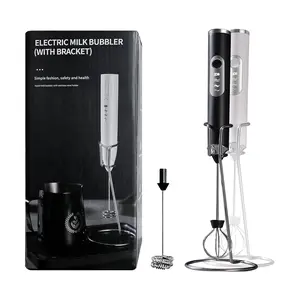 Stainless Steel 3-Speed Rechargeable Handheld Electric Milk Frother - Kitchen Whisk for Coffee, Egg Beating outdoorfun