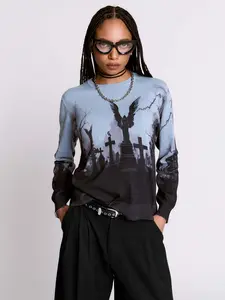 Spooky Cemetery Sweater