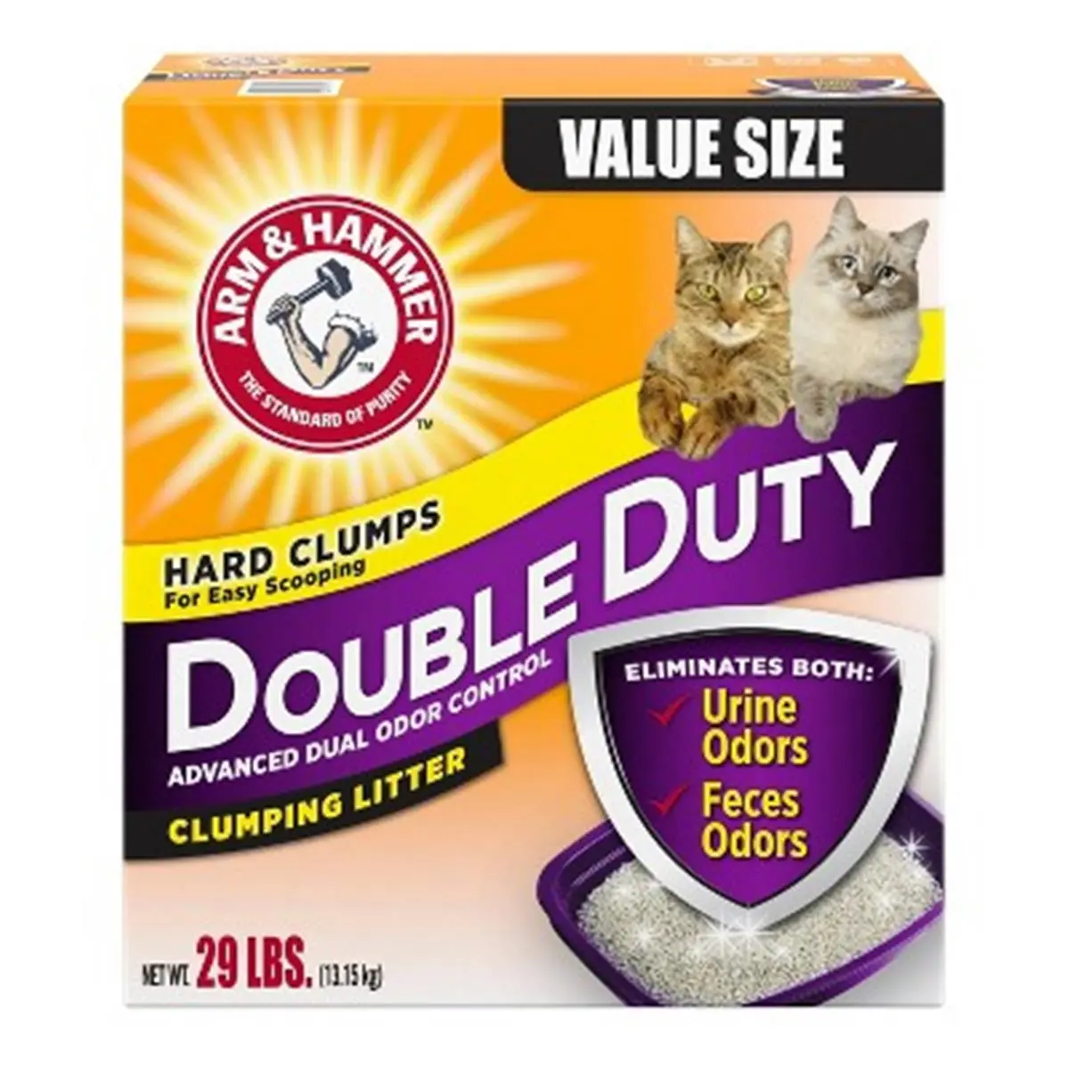 212 MAIN Baking Soda Clumping Cat Litter, 24 lbs Double Duty Advanced Dual Odor Control, Easy Scooping, Fresh Formula for Cats, Litter Box Deodorizer Litter Boxes, Mess-Free Litter Boxes