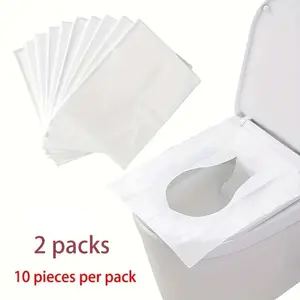 20pcs Flushable Toilet Seat Covers - Soft, Portable & Durable Paper Covers, Toilet Seat Protector for Airplanes, Travel Seats, Public Restrooms & Camping - Hygienic & Comfortable Fit, Travel Toilet Seat Covers, Easy Storage Design