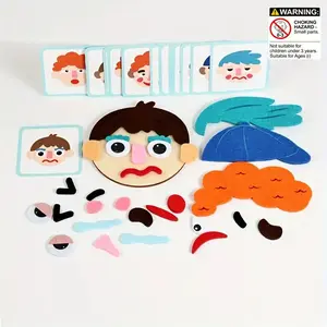 Face Cube Building Puzzle Toy, Kids Mind Training Interactive Game, Baby Parent-Child Play, Fun Educational Toy for Children