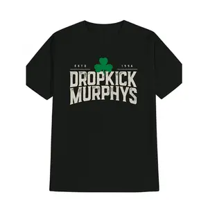 Men's Irish-Themed 3D Print T-Shirt - Dropkick Murphys Logo & Design, Casual Round Neck Short Sleeve Tee for St. 's Day, Music Fans & Irish Pride Apparel