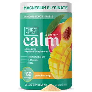 Third Nature Calming Drink Mix Jar - Supports Anxiety, Stress, Sleep, Mental Clarity, Cortisol Balance, Relaxation, Nervous System Support, with Magnesium Glycinate, GABA, L-Theanine & Reishi Mushroom