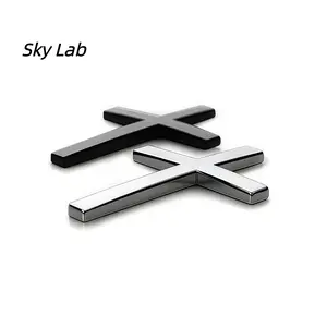 Sky Lab Two Pcs 3D Cross Sticker Christian Car Exterior Decorative Sticker Universal Car Accessories for Motorcycle & SUV Emblem Badge Decal Decoration Two Pcs No Warranty.Easter gift