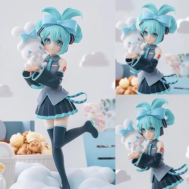 Hatsune Miku anime beautiful girl figure big ears Yugui Dog Hatsune MIKU model doll desktop/chassis/car/gift/ornament