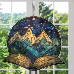 Night Court Suncatcher Ornament, Fantasy Book Reader Gift, Night Court Acrylic Window Hanging, Bookshelf Decor, Book Lover Gift, Bookish Gift
