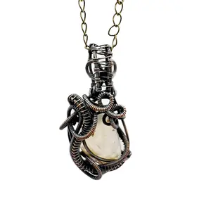 Steampunk Inspired Hoggs Creek Agate Pendant