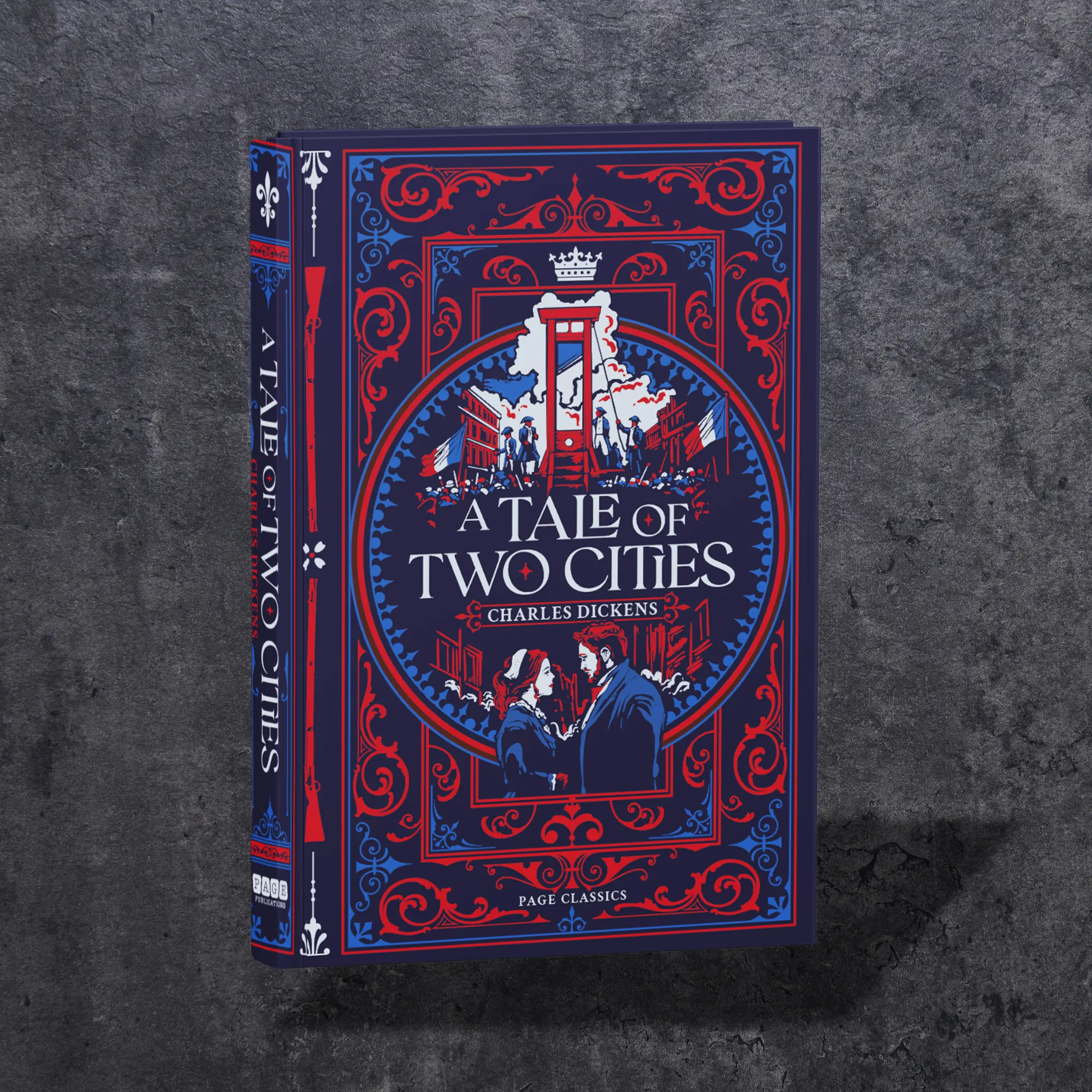 A Tale of 2 Cities by Charles Dickens - Premium Deluxe Hardcover Classic Literature, Historical Fiction Masterpiece for Collectors, with Debossed Cover, Foil Print, Elegance, 6.18in x 9.53in Book Enthusiasts Read Enhancer