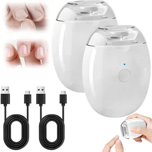 Electric Automatic Nail Clipper & Trimmer for Seniors – Rechargeable Smart Electric Toenail Clipper with LED, Silent, Beginner-Friendly for Thick Toenails and Fingernails (2Pcs)