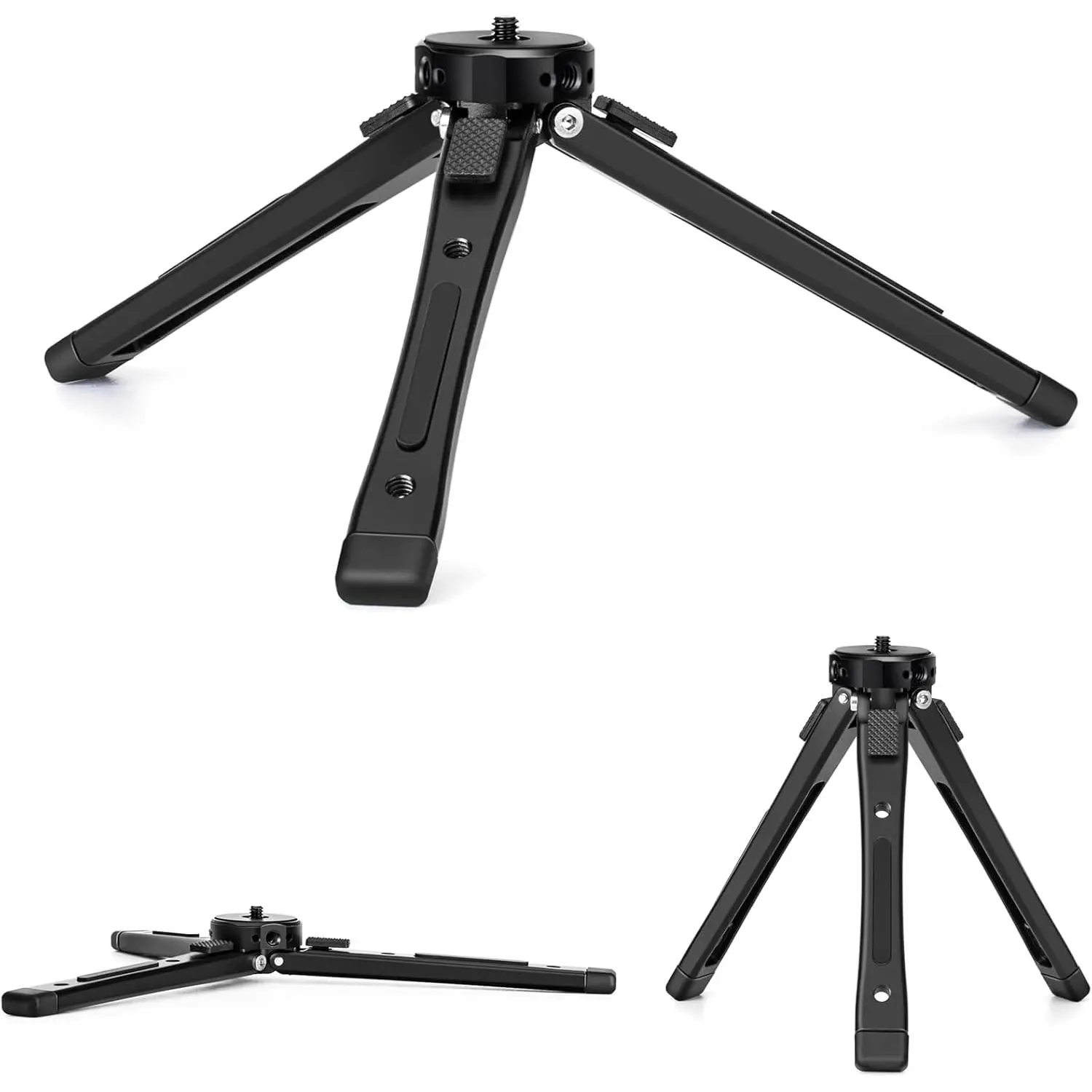 Heavy Duty Metal Camera Tripod Stand - Universal Small Table Tripod for Camera, Gimbal, Action Cam, Camcorder, Microphone, LED Light, etc(40kg/88lb Load)